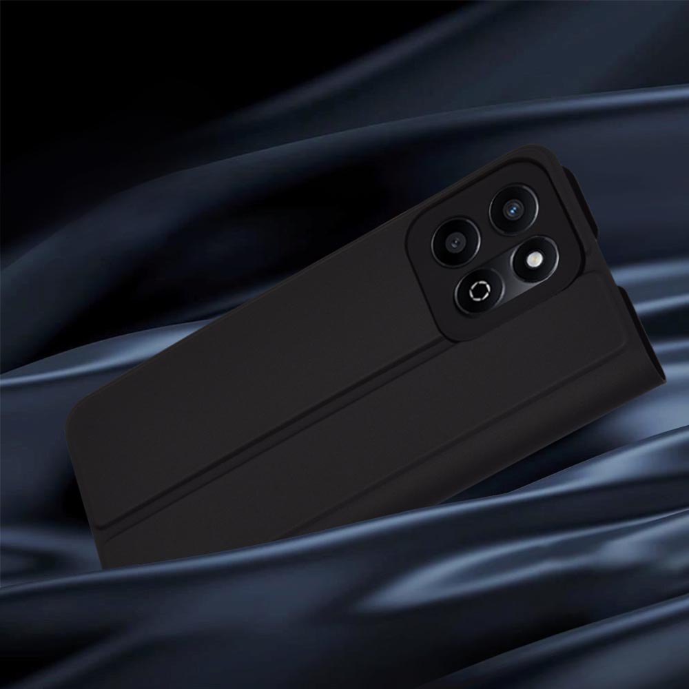 Hülle für Honor X7c / 200 Smart, Techsuit, Magskin Book, Schwarz