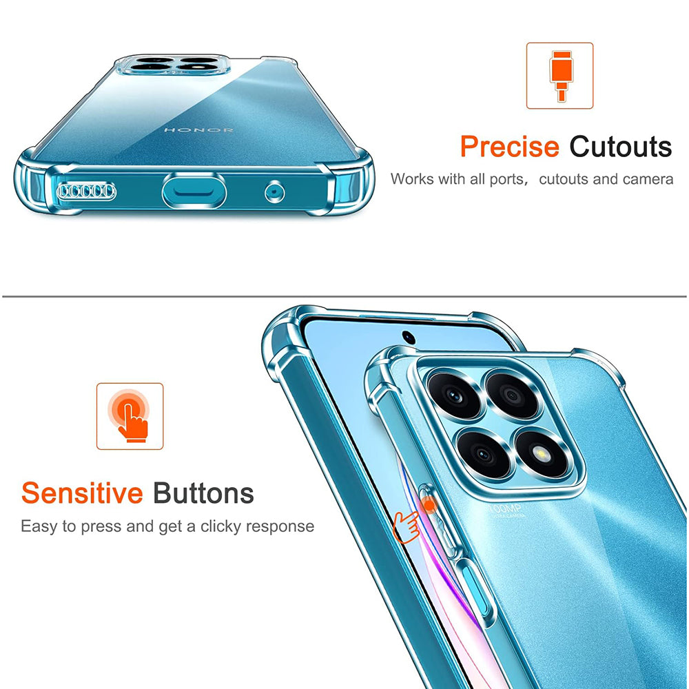 Hülle für Honor X8a, Techsuit, stoßfest klar, transparent