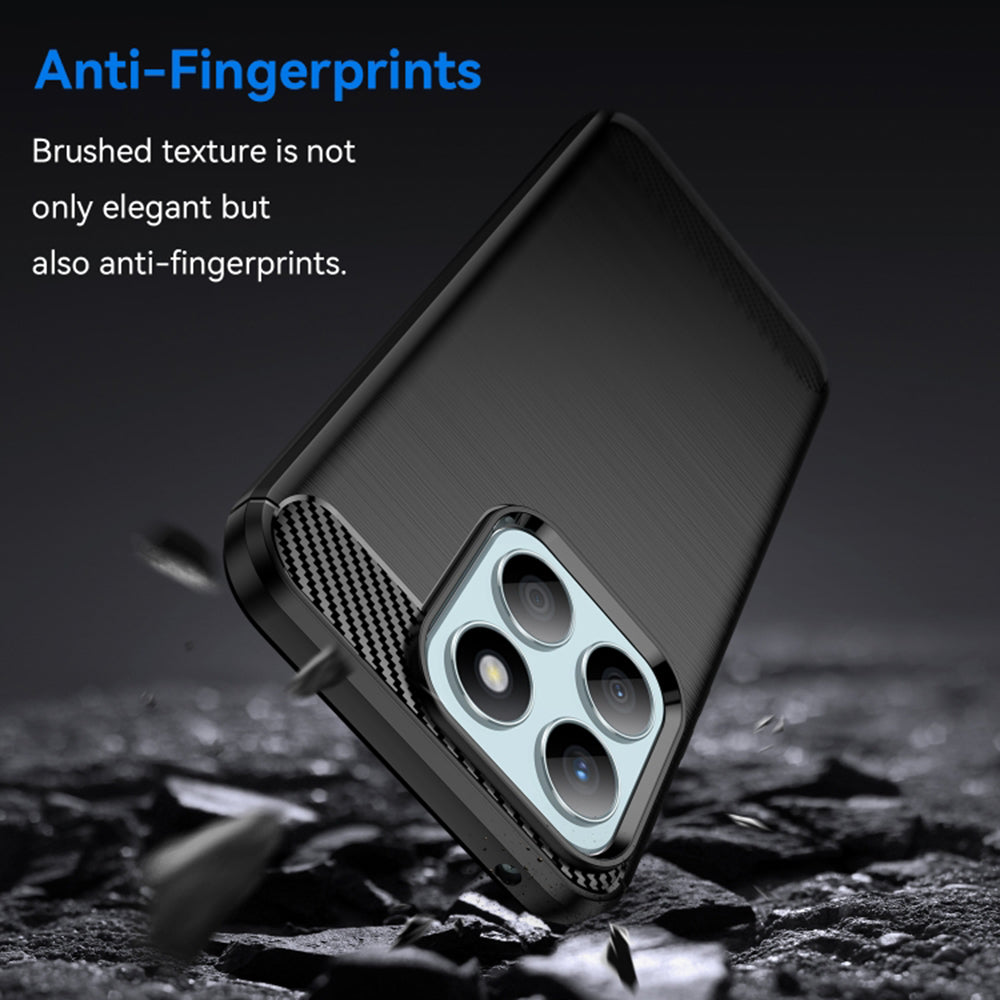 Hülle für Honor X8b, Techsuit, Carbon, Schwarz