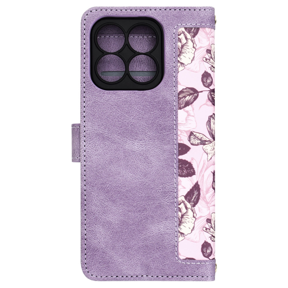 Hülle für Honor X8b, Techsuit, FlipCraft, Lila