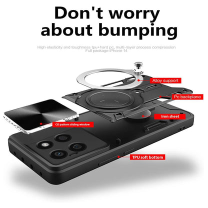 Hülle für Honor X8c, Techsuit, CamGuard Pro, Rot