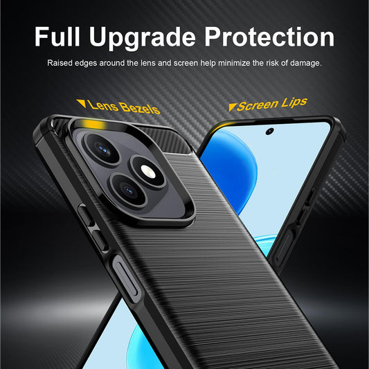 Hülle für Honor X8d, Techsuit, Carbon, Schwarz
