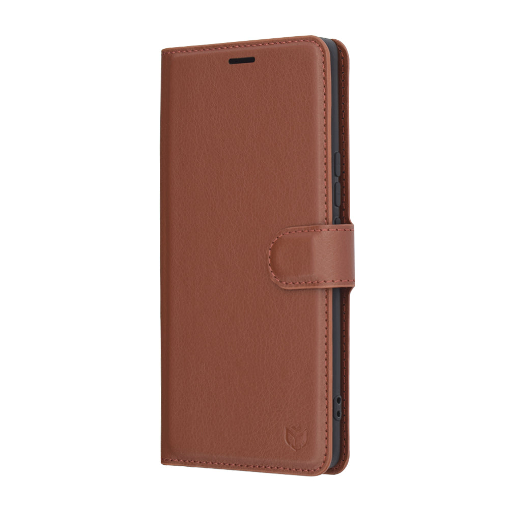 Hülle für Honor X9c / Magic7 Lite, Techsuit, Leder-Folio, Braun