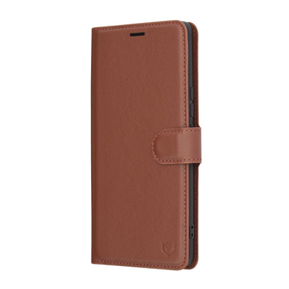 Hülle für Honor X9c / Magic7 Lite, Techsuit, Leder-Folio, Braun