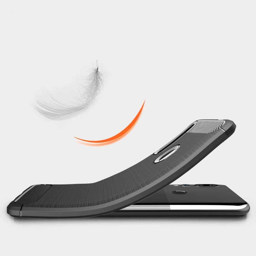 Hülle für Huawei P Smart Z, Techsuit, Carbon, Schwarz