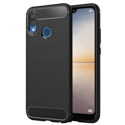 Hülle für Huawei P20 Lite, Techsuit, Carbon, Schwarz