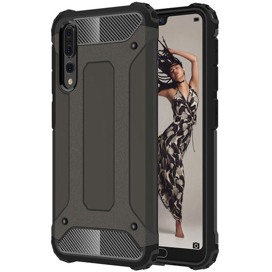 Hülle für Huawei P20 Pro, Techsuit, Hybrid Armor, Schwarz