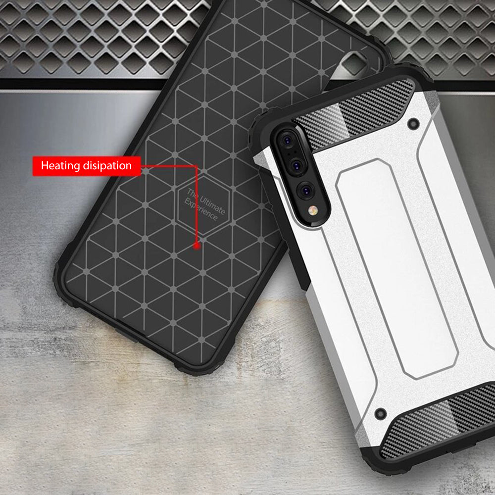 Hülle für Huawei P20 Pro, Techsuit, Hybrid Armor, Schwarz