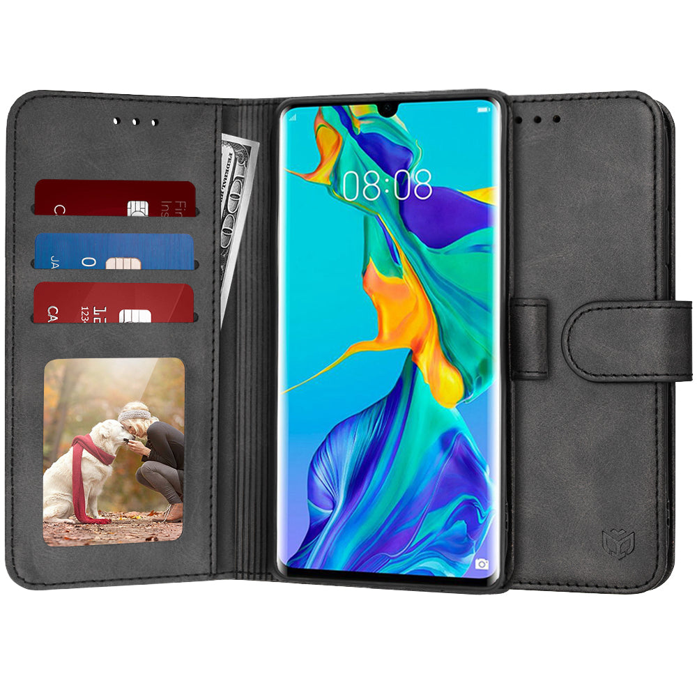 Hülle für Huawei P30 Pro New Edition / P30 Pro, Techsuit, Diary Book, Schwarz