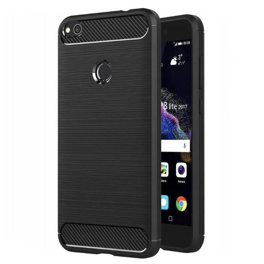 Hülle für Huawei P9 Lite (2017) / P8 Lite (2017), Techsuit, Carbon, Schwarz