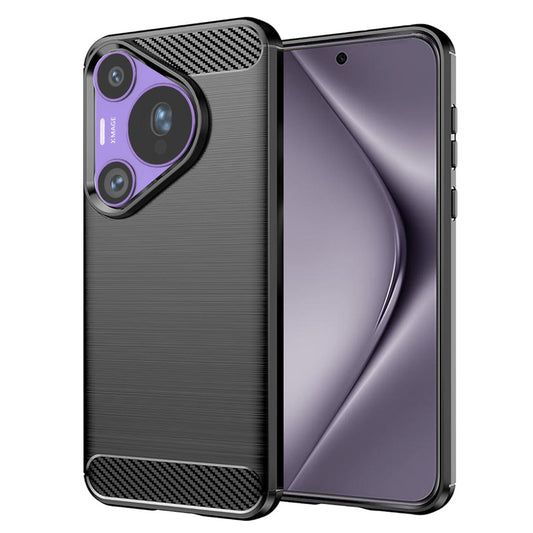 Case for Huawei Pura 70 Pro, Techsuit, Carbon, Black