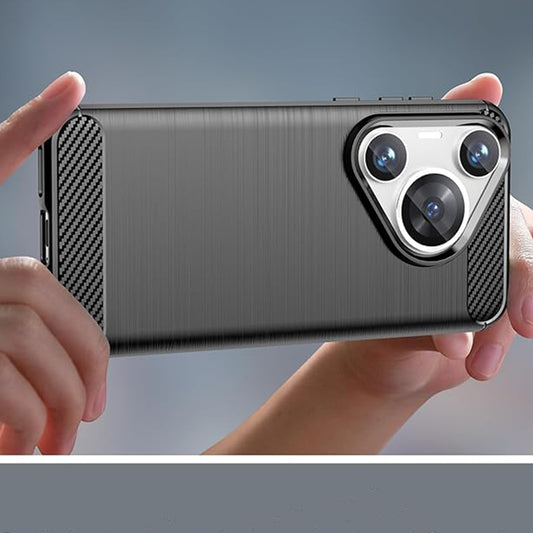Case for Huawei Pura 70, Techsuit, Carbon, Black
