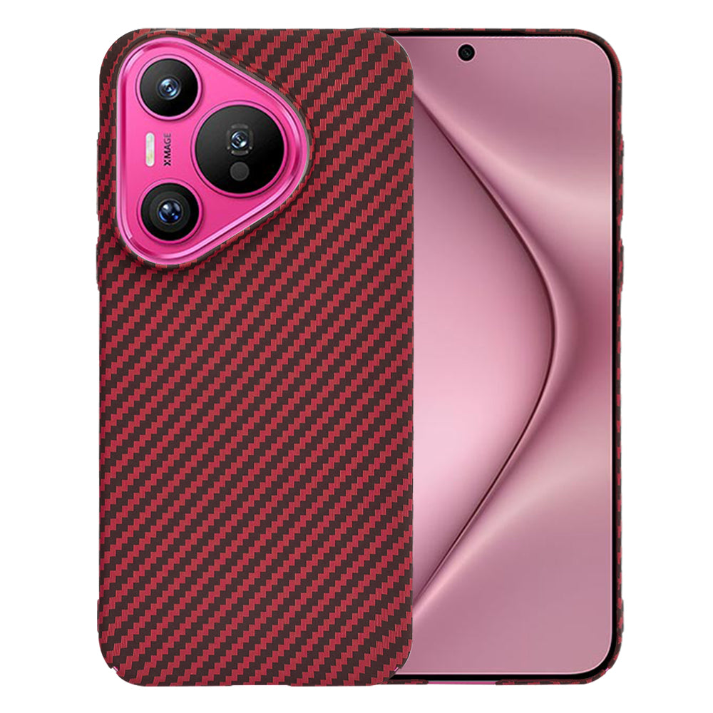 Hülle für Huawei Pura 70, Techsuit, Carbonite FiberShell, Rot