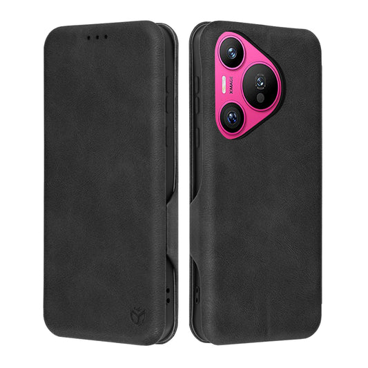Hülle für Huawei Pura 70, Techsuit, Safe Wallet Plus, Schwarz