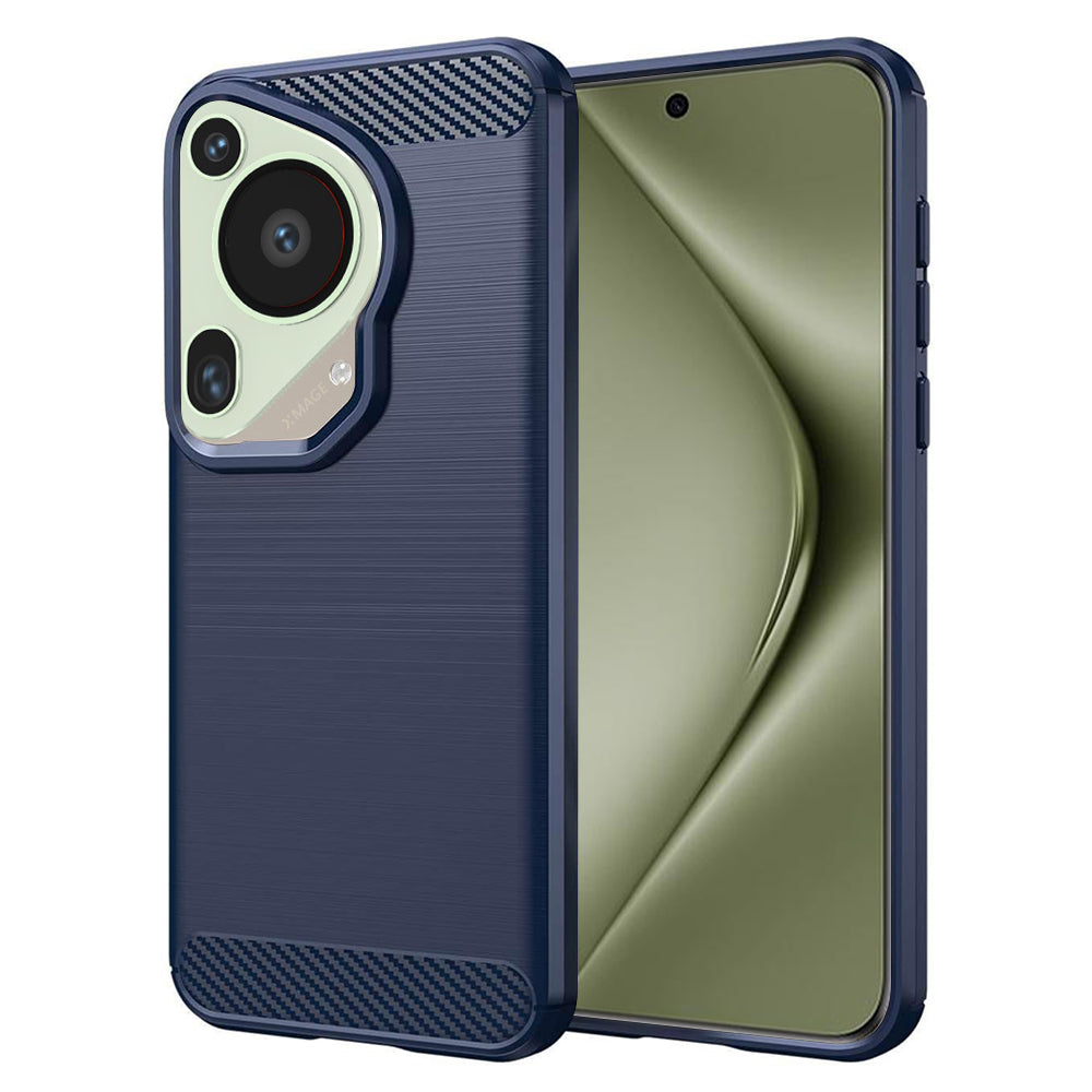 Hülle für Huawei Pura 70 Ultra, Techsuit, Carbon, Blau