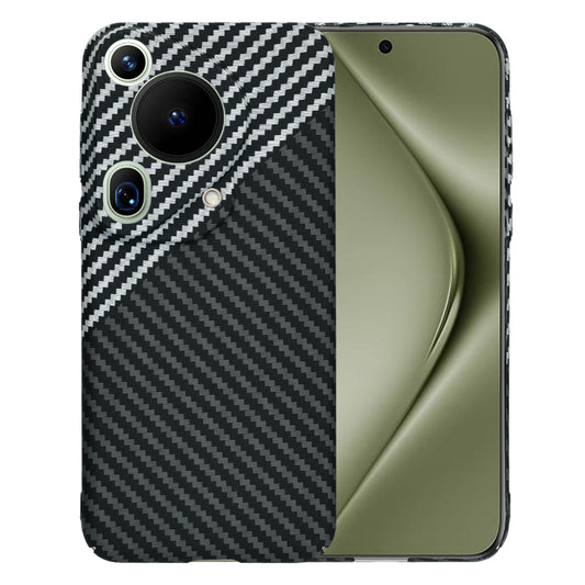 Hülle für Huawei Pura 70 Ultra, Techsuit, Carbonite FiberShell, Schwarz Grau