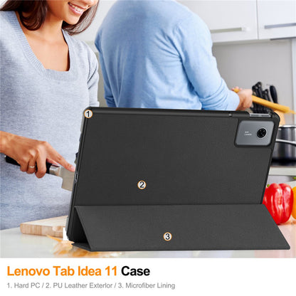 Hülle für Lenovo Idea Tab 11, Techsuit, FoldPro, Schwarz