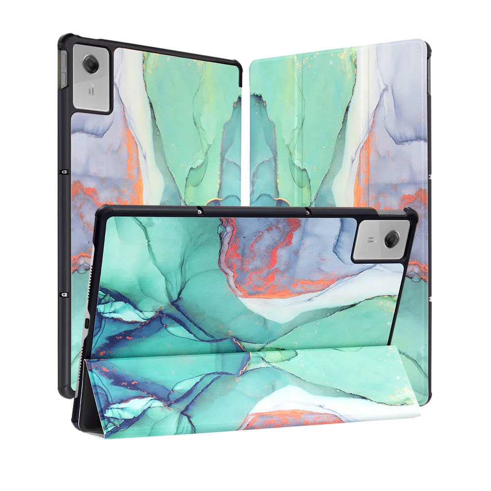 Hülle für Lenovo Idea Tab Plus, Techsuit, FoldPro Green Time, Mehrfarbig