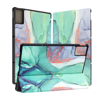 Hülle für Lenovo Idea Tab Plus, Techsuit, FoldPro Green Time, Mehrfarbig