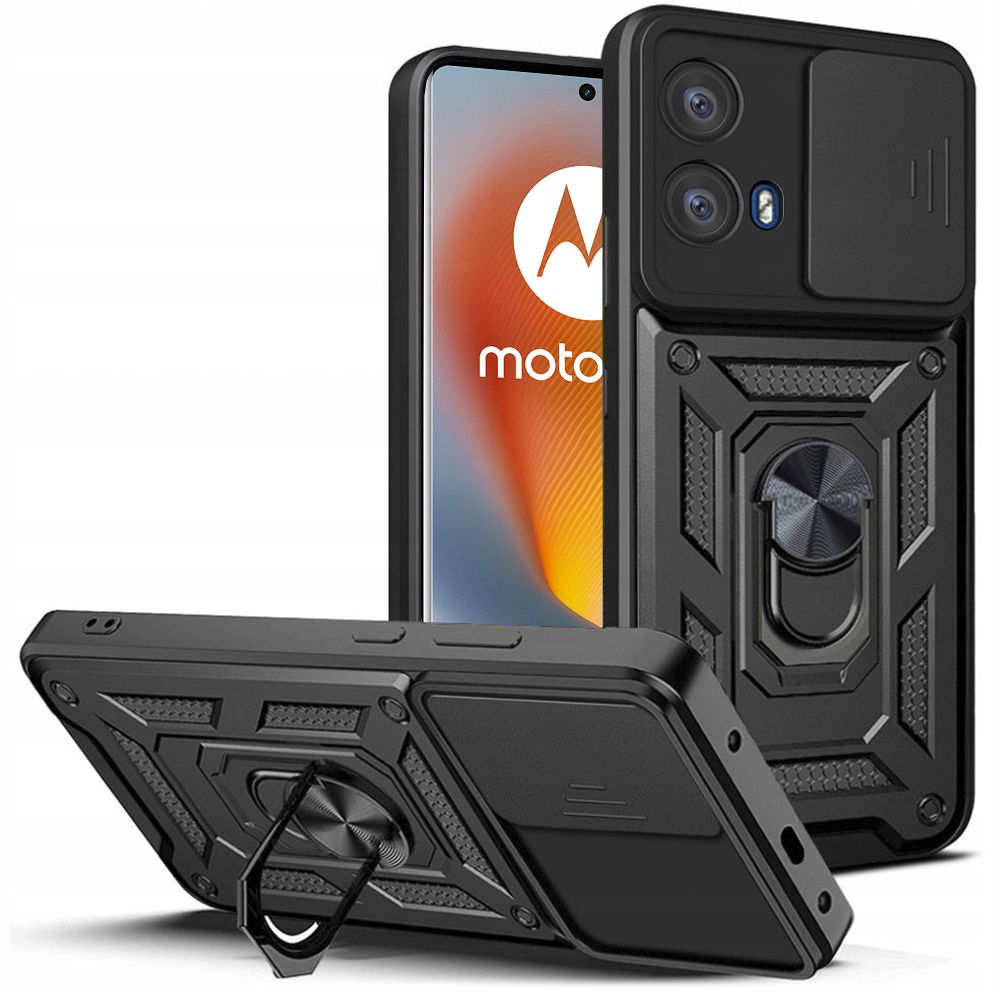 Hülle für Motorola Edge 50 Fusion, Tech-Protect, CamShield Pro, Schwarz