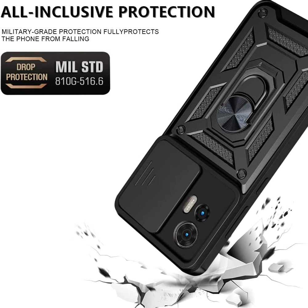 Hülle für Motorola Edge 30 Neo, Techsuit, CamShield, Schwarz