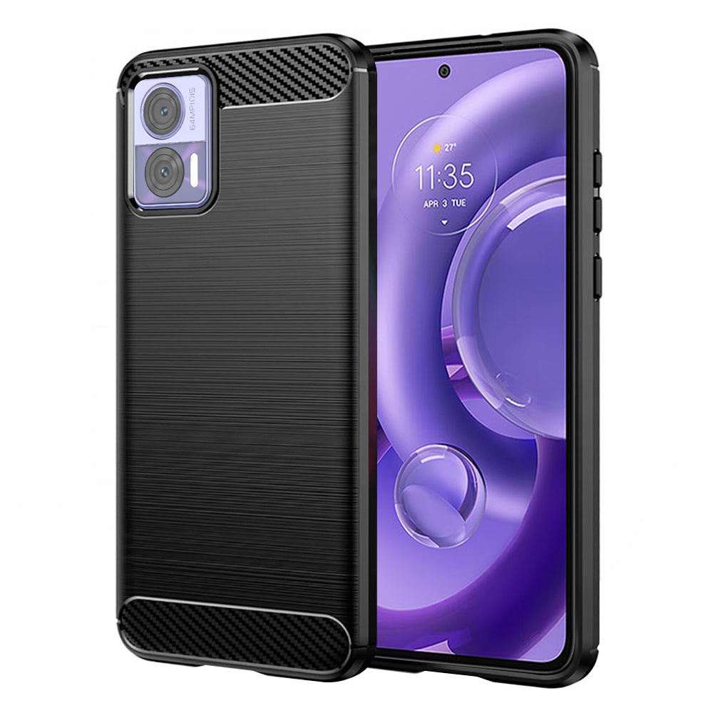 Hülle für Motorola Edge 30 Neo, Techsuit, Carbon, Schwarz