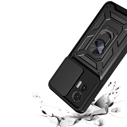 Hülle für Motorola Edge 50 Fusion, Techsuit, CamShield, Schwarz
