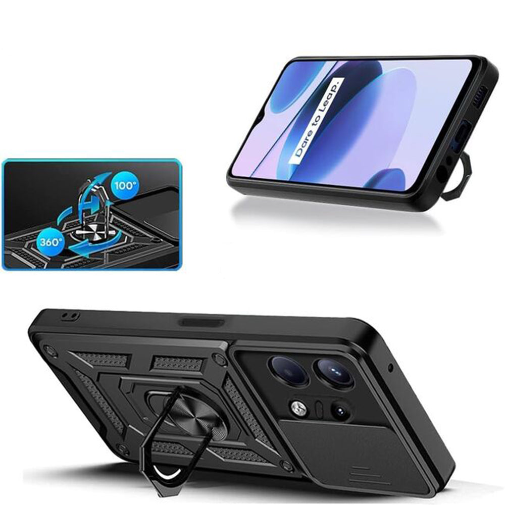 Hülle für Motorola Edge 50 Pro, Techsuit, CamShield, Schwarz