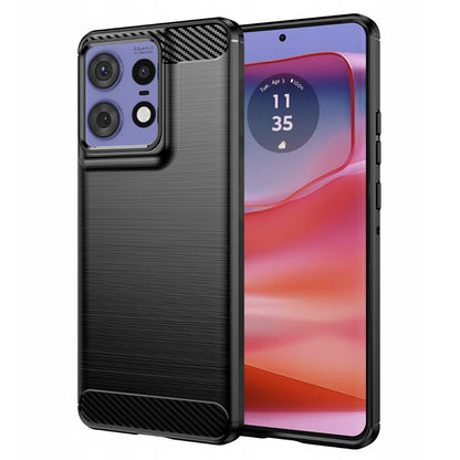 Hülle für Motorola Edge 50 Pro, Techsuit, Carbon, Schwarz