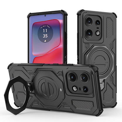 Hülle für Motorola Edge 50 Pro, Techsuit, Carbon Shield Pro, Schwarz