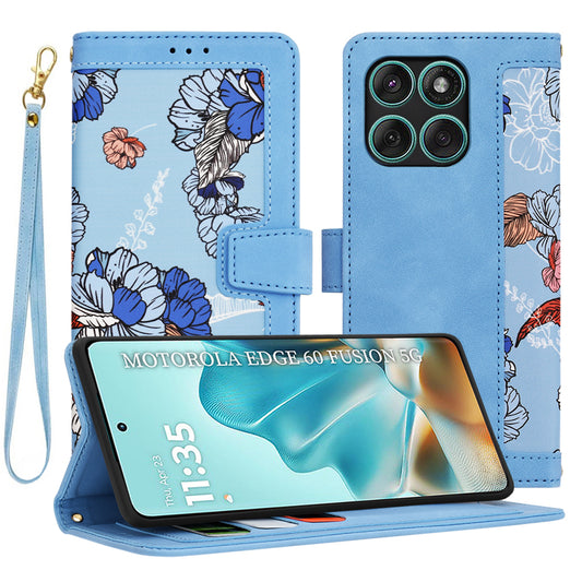 Hülle für Motorola Edge 60 Fusion / Edge 60, Techsuit, FlipCraft, Blau