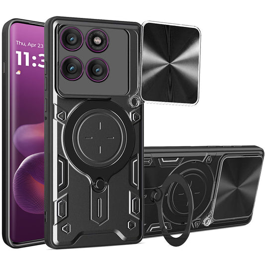Hülle für Motorola Edge 60 Pro, Techsuit, CamGuard Pro, Schwarz