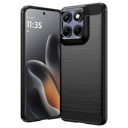 Hülle für Motorola Edge 70 Fusion, Techsuit, Carbon, Schwarz