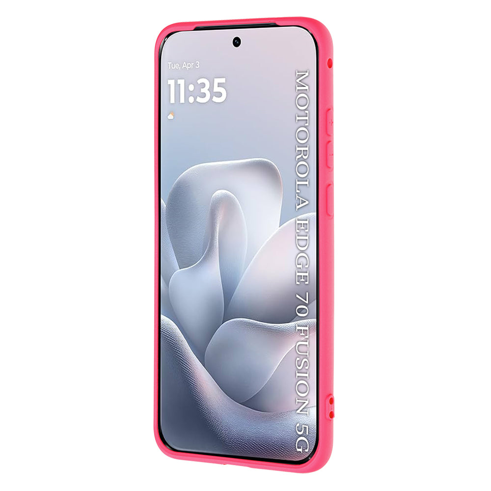 Hülle für Motorola Edge 70 Fusion, Techsuit, SoftFlex, Dunkelrosa