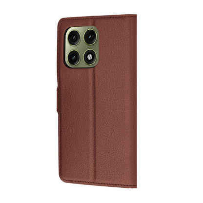 Hülle für Motorola Edge 70 Pro, Techsuit, Leder-Folio, Braun