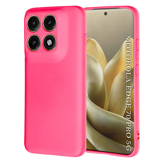 Hülle für Motorola Edge 70 Pro, Techsuit, SoftFlex, Dunkelrosa