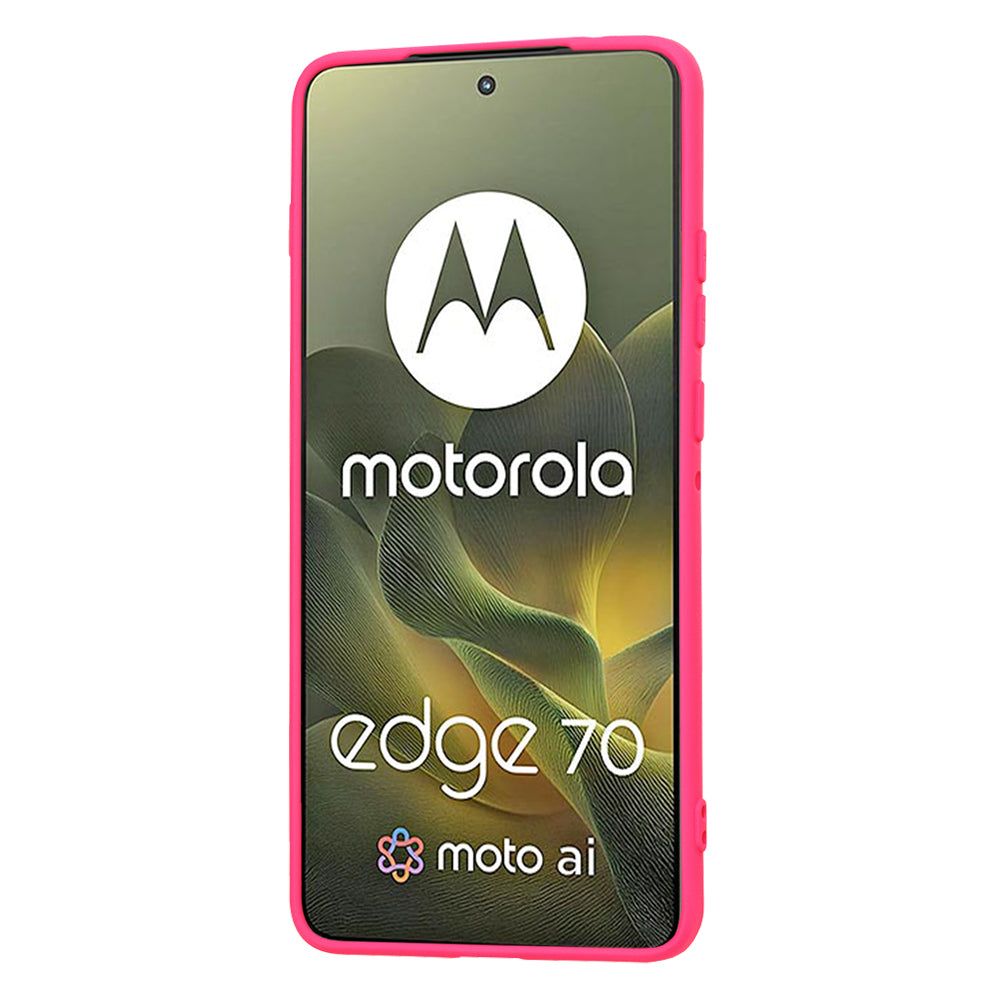 Hülle für Motorola Edge 70, Techsuit, SoftFlex, Dunkelrosa