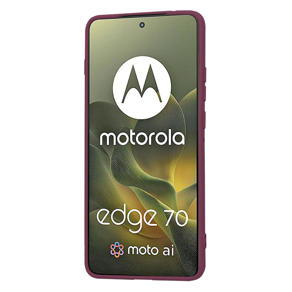 Hülle für Motorola Edge 70, Techsuit, SoftFlex, Kirschrot