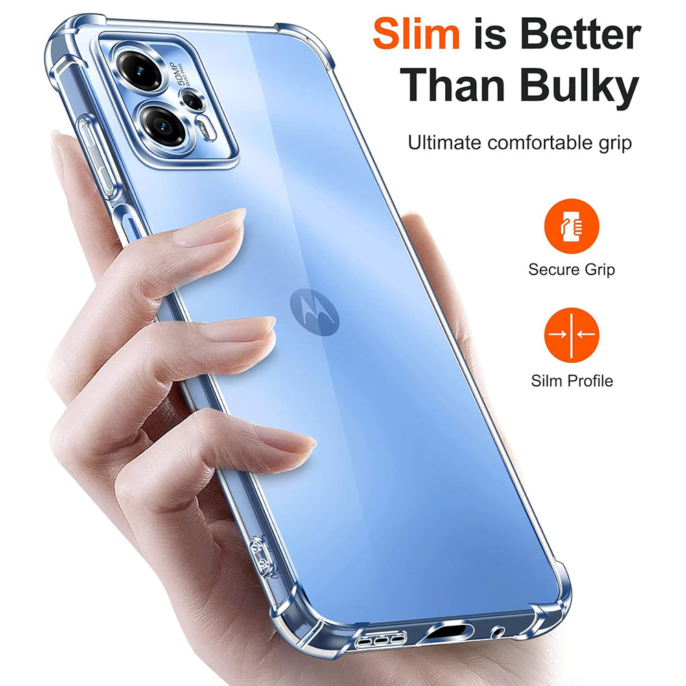 Hülle für Motorola Moto E15 / G05, Techsuit, stoßfest klar, transparent