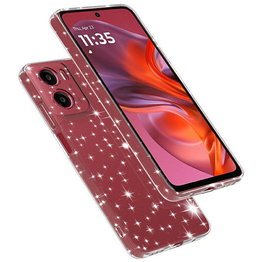 Hülle für Motorola Moto E15 / G05, Techsuit, SparkleSkin, Transparent