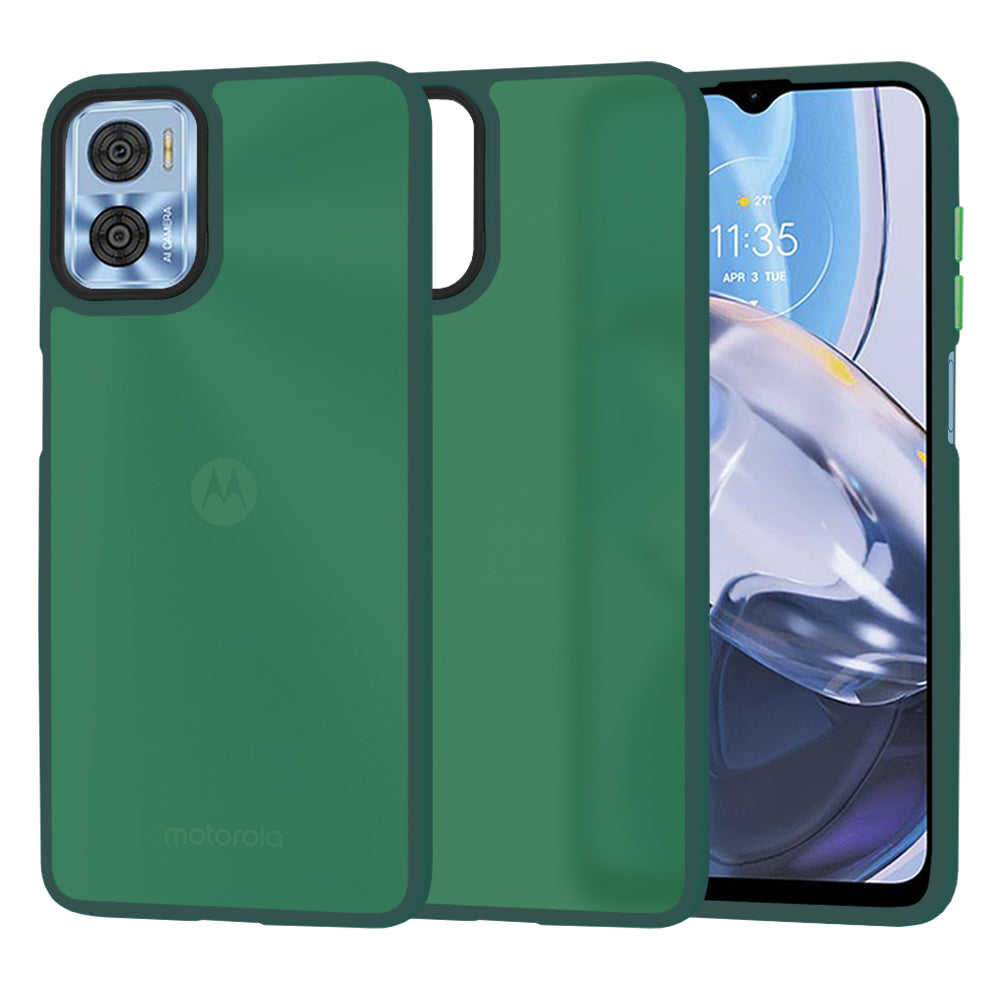 Hülle für Motorola Moto E22i / E22, Techsuit, HaloFrost, Grün