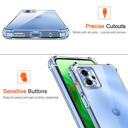 Hülle für Motorola Moto G04s / E14 / G04 / G24, Techsuit, stoßfest klar, transparent