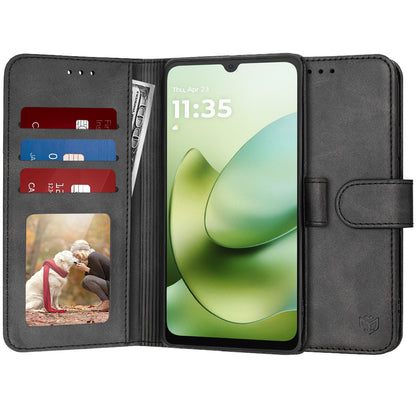 Case for Motorola Moto G06, Techsuit, Diary Book, Black