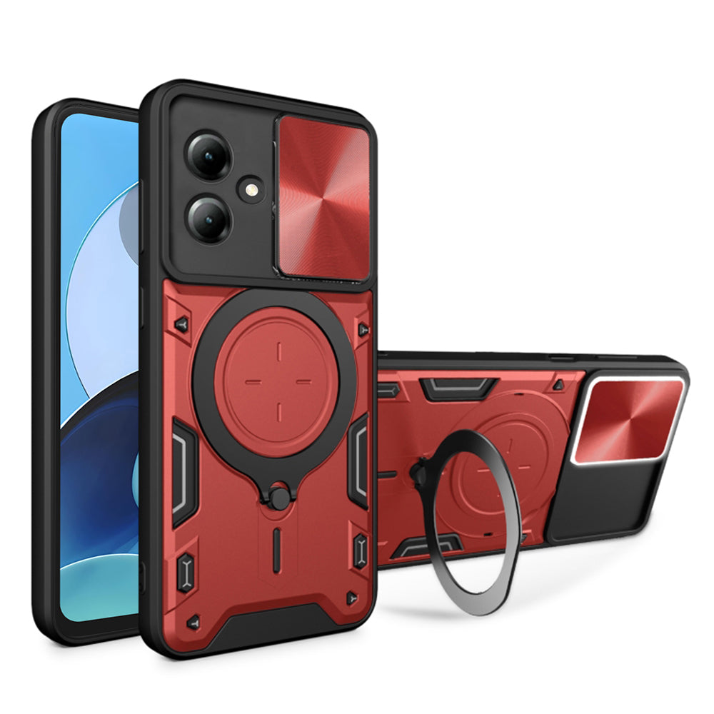 Hülle für Motorola Moto G14, Techsuit, CamGuard Pro, Rot