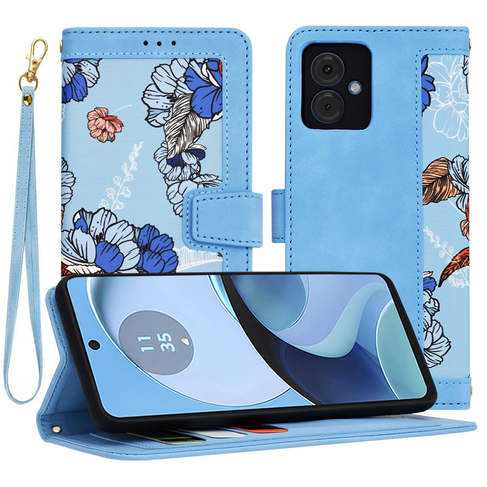 Case for Motorola Moto G14, Techsuit, FlipCraft, Blue