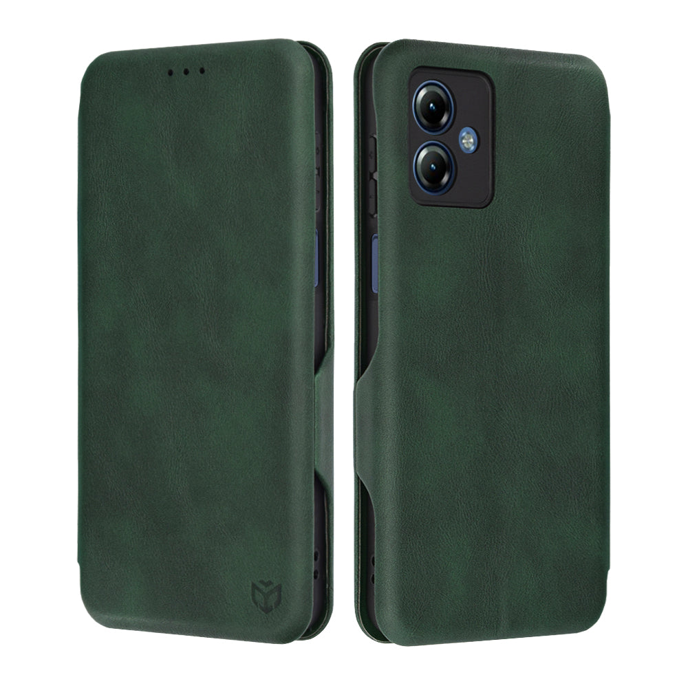 Hülle für Motorola Moto G14, Techsuit, Safe Wallet Plus, Grün