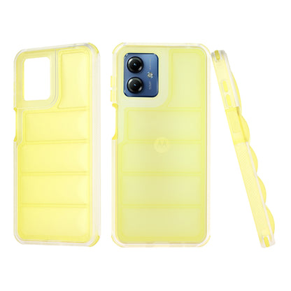 Hülle für Motorola Moto G14, Techsuit, Wave Shield, Gelb