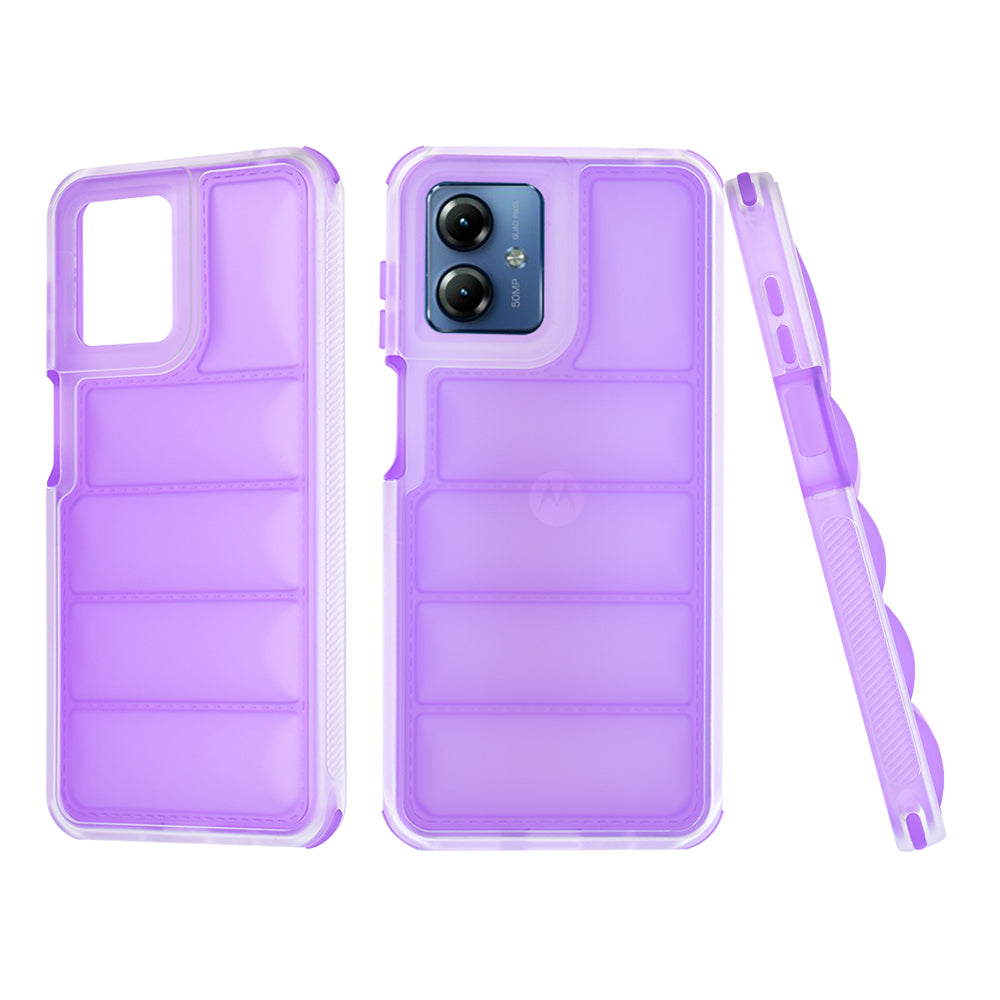 Hülle für Motorola Moto G14, Techsuit, Wave Shield, Lila