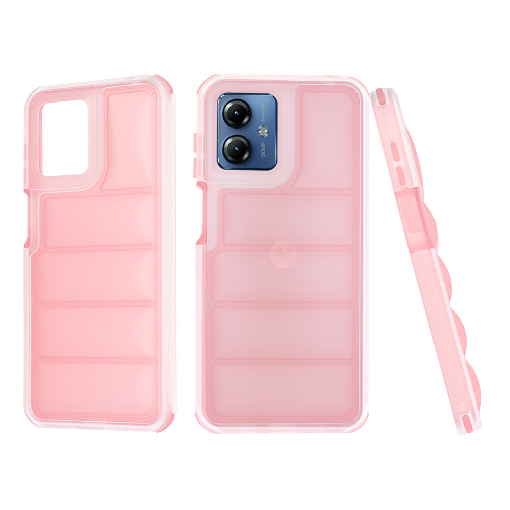 Hülle für Motorola Moto G14, Techsuit, Wave Shield, Rosa