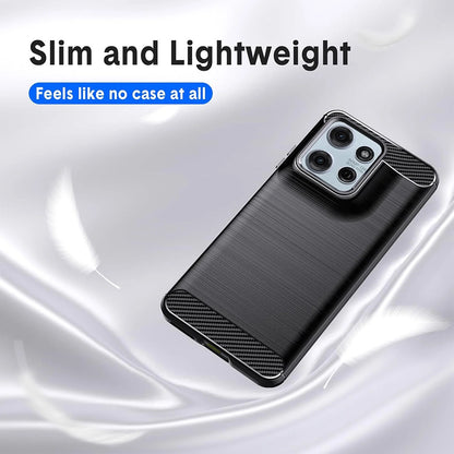 Hülle für Motorola Moto G15 / G15 Power, Techsuit, Carbon, Schwarz